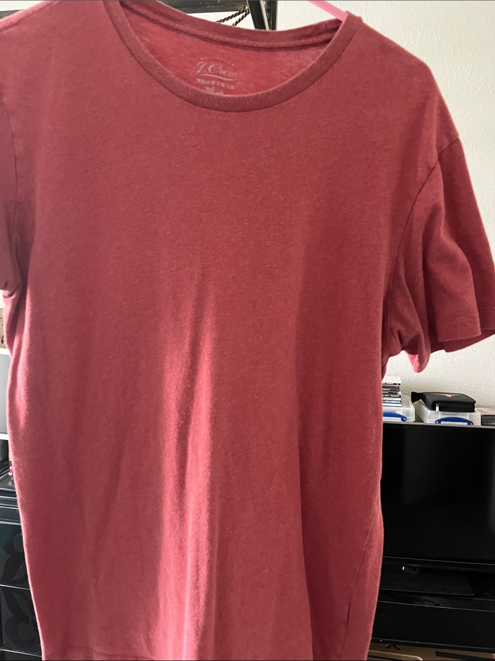 J. Crew Men’s Short-Sleeve Crewneck T-Shirt in Dusty Rose